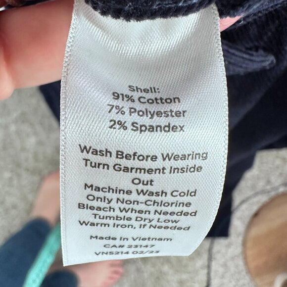 Talbots Navy High Rise Corduroy Jegging NWT Size 22W Casual Fall Cozy - Picture 2 of 9